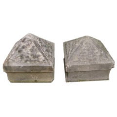 Pair of English 19thC Gatepier Capitals