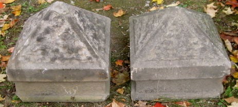 Pair of English 19thC Gatepier Capitals