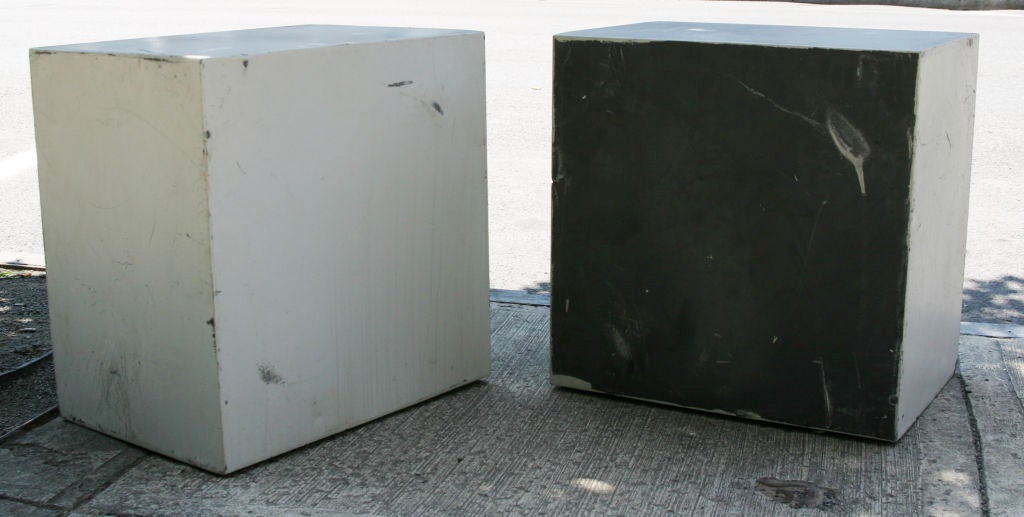 Industrial Light End Tables In Excellent Condition In Hudson, NY