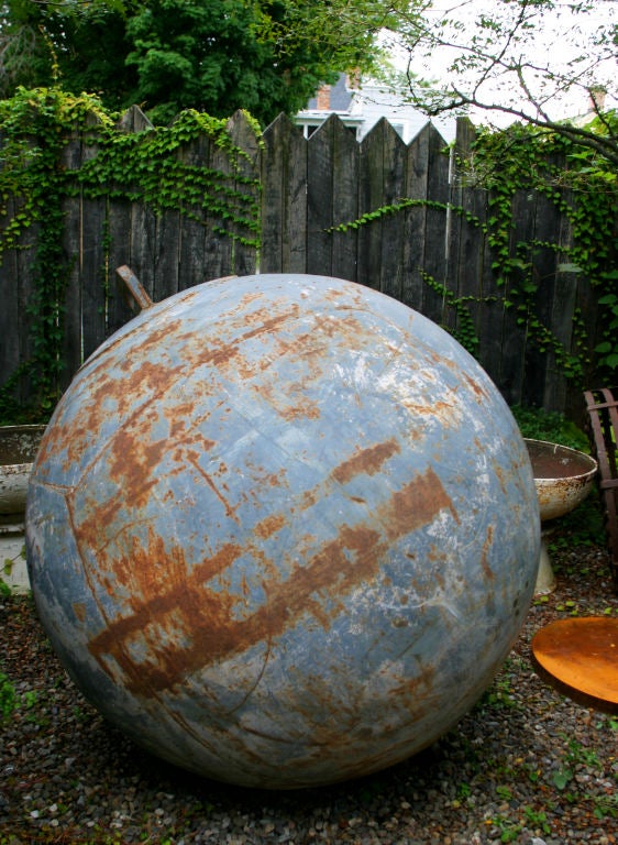 Mid-20th Century Immense Iron Harbor Bouy For Sale
