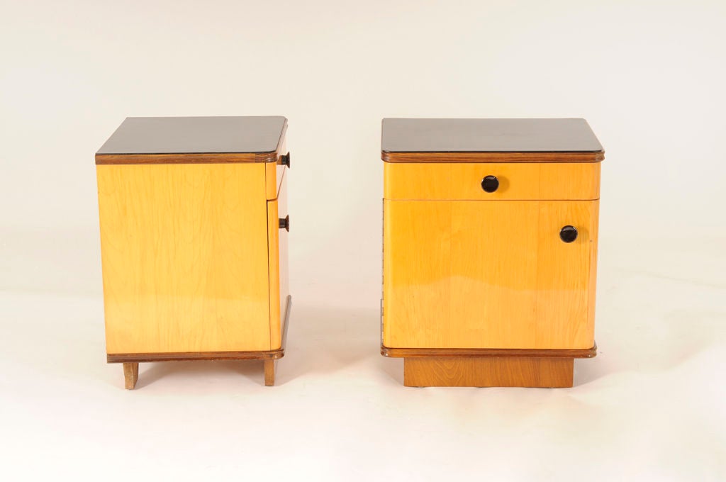 czech deco night tables - side tables (pair), priced individuall