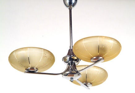 czech deco pendant lamp
