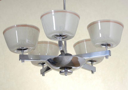 czech mid-century pendant lamp