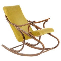 czech mid-century bent-wood rocker