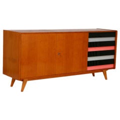 czech mid-century credenza - sideboard (with four drawers)
