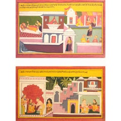 Two Hindu Illustrations from Ancient Sanskrit Epic