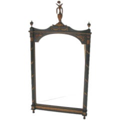 Empire Style Wall Mirror with Carved Decorative Frame