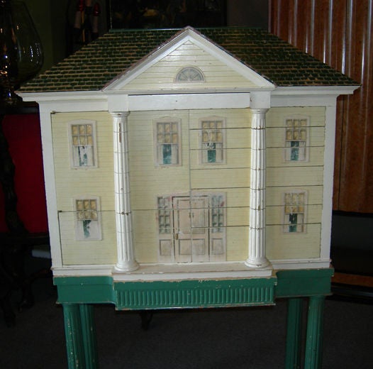 Hoping to ease the jitters of children sitting in the dental chair, The American Cabinet Company offered this dollhouse scale cabinet. While one was charmed by the painted exterior and shingled roof, the dentist could select the appropriate tools