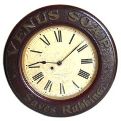 Antique Venus Soap Advertising Wall Clock by Baird Clocks