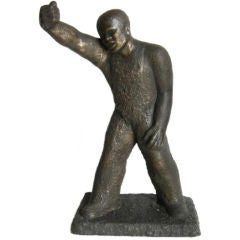Bronze WPA Styled Worker by A. Wolff