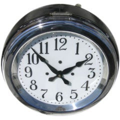 Industrial Electric Clock With Vitrolite Glass Face