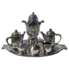 Sterling Art Deco Coffee Service by M. Levy