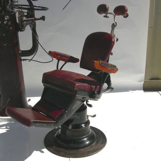 Trying to find that perfect reclining chair and overhead reading lamp? We couldn't resist this! It appears to be straight out of service, and looks to be quite complete - not that you really want to put it back to use. We have added a fresh