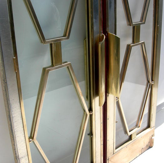 Tourist Class Dining Lounge Doors from S.S. Empress of Britain In Fair Condition In North Hollywood, CA