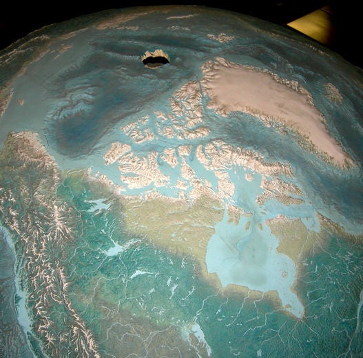 Large and Impressive Motorized Topographical Globe 2