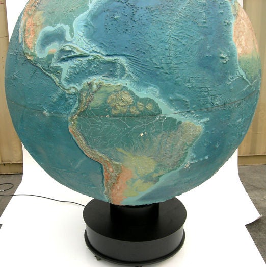globe with terrain