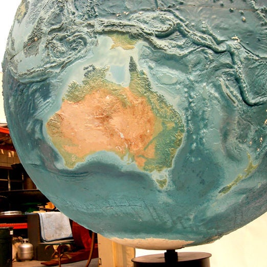 Large and Impressive Motorized Topographical Globe 1