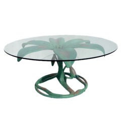 Aluminum Flower Coffee Table Attributed to Arthur Court