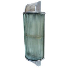 Vintage 20th Century Fox Art Deco Glass Rod Wall Lamp