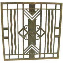 Vintage Art Deco Bronze Grilles - Set of Eight