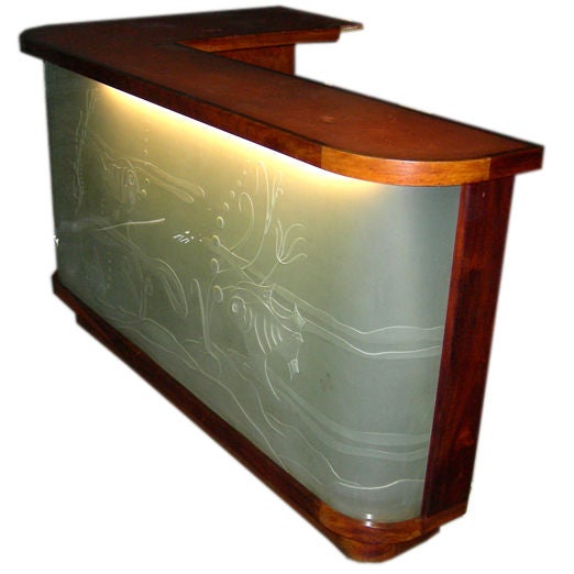 Undersea Art Deco Bar from Oscar de la Renta Estate