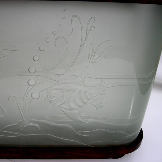 Carved Undersea Art Deco Bar from Oscar de la Renta Estate