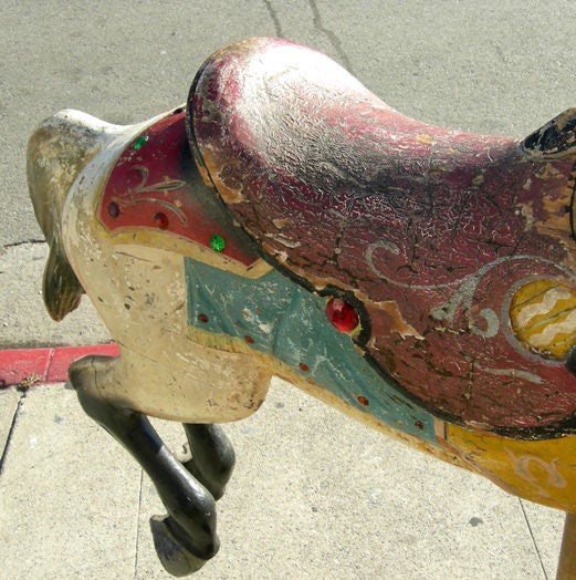 American Carved Carousel Horse in Original Paint by Spillman