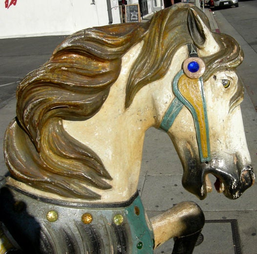 Carved Carousel Horse in Original Paint by Spillman 3