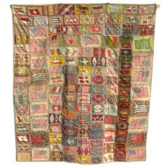 Antique Folk Art Cigarette Premiums Quilt