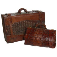 Vintage Alligator Luggage Set