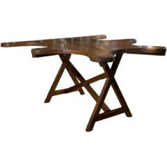 Antique Belgian Style Walnut Jewelers Table