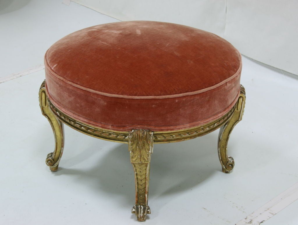 19th Century Gold Dore' French  Stool