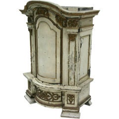 18th Century Painted  French Religious Niche