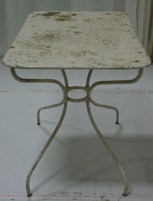 Neoclassical Early 1900s French Iron Bistro Table