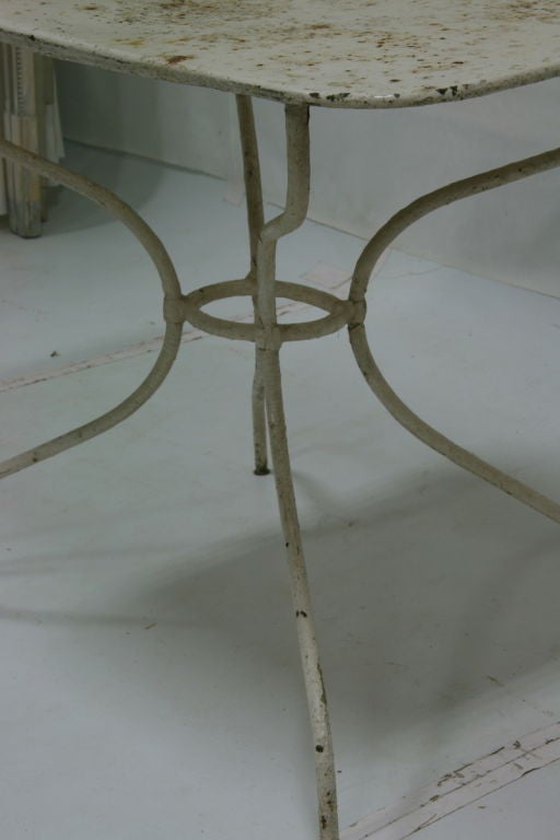 Early 1900s French Iron Bistro Table 1