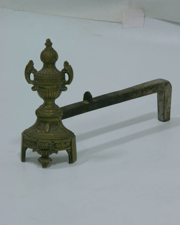 Pair of 19th Century  French Bronze Andirons In Excellent Condition In San Francisco, CA