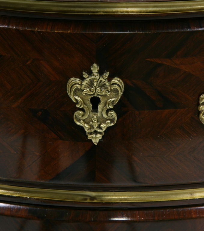 Commode Early 19th Century French Regence Style Marquetry Rosewood  In Excellent Condition In San Francisco, CA