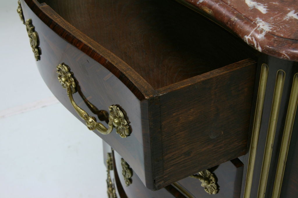 Commode Early 19th Century French Regence Style Marquetry Rosewood  5