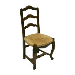 Set of 6 Early to Mid 1900
s French Rush Seat  Chairs