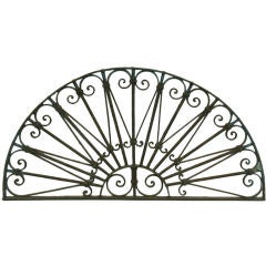 19th Century French Wroght Iron Transom
