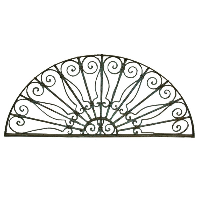 19th Century French Iron Transom Overdoor