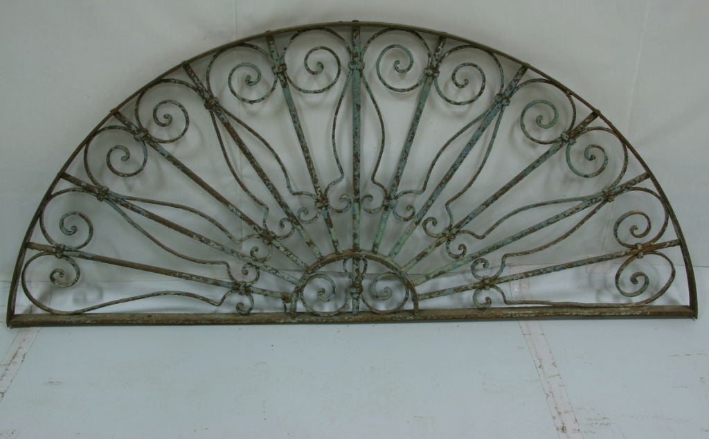 19th Century French Iron Transom Overdoor In Excellent Condition In San Francisco, CA