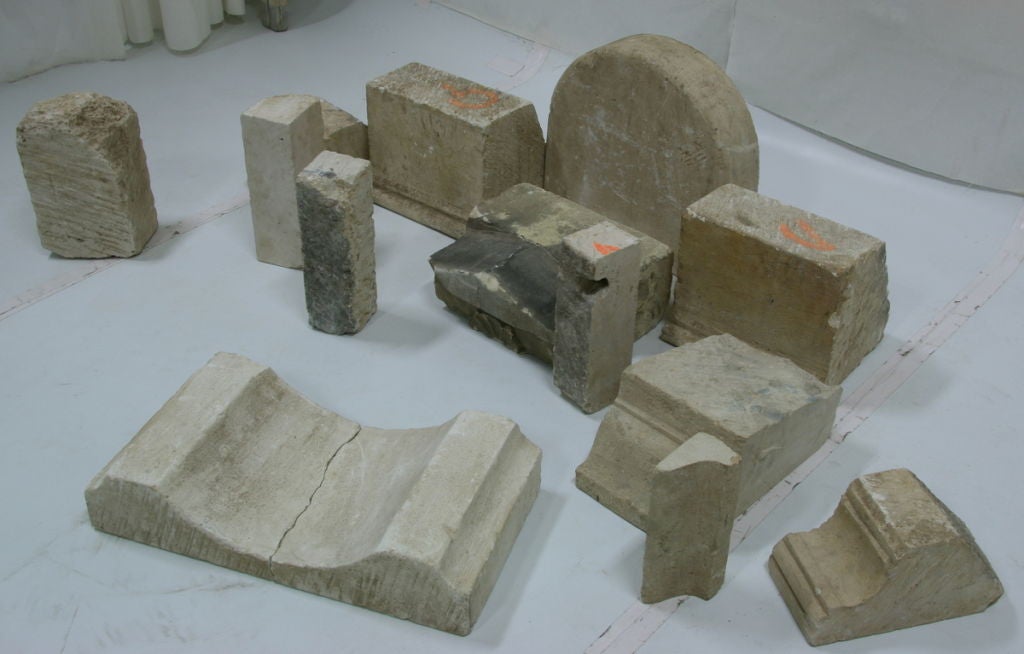 18th and 19th Century French Limestone Pieces. 
9 pieces; 2 no longer available.