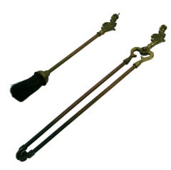 Antique Fireplace Tools French