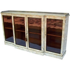 Italian Marble and Brass Sideboard Cabinet