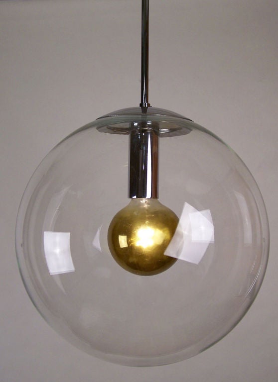 Large Glass Orb Light Fixture