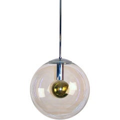 Vintage Large Glass Orb Light Fixture