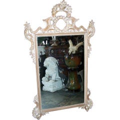 Rococo Style Carved Mirror Italian Mid Century 7