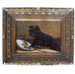 Charming Antique Dog Painting