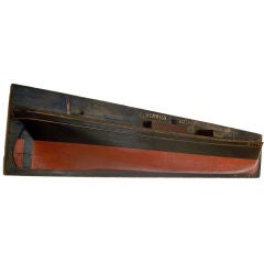 Antique Large Freighter Half Hull